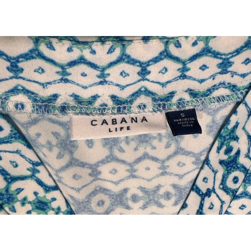 Cabana Life Aruba Blues Tassel Wrap Romper by Cabana Life. Size S UPF 50 Resort - Picture 9 of 15